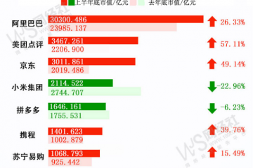 《2019上半年中国电商上市公司市值排行榜》发布