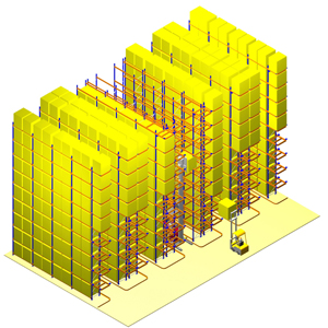 窄巷道托盘货架 (VNA Pallet Racking)