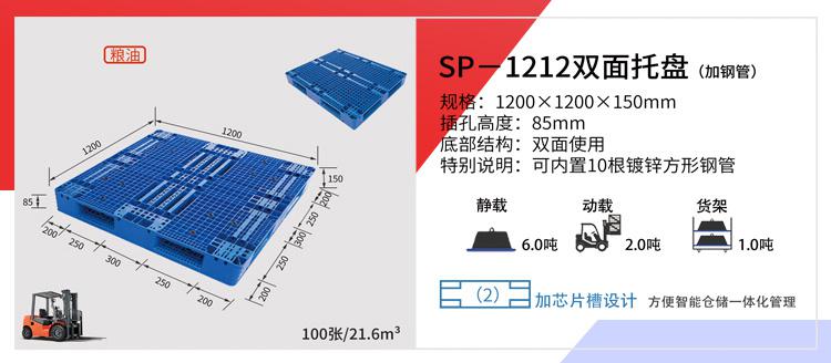 供应云南地区1212双面托盘 上货架塑料卡板叉车托板